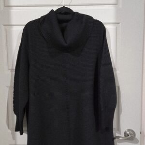 3X Black Cowl Neck Sweater
